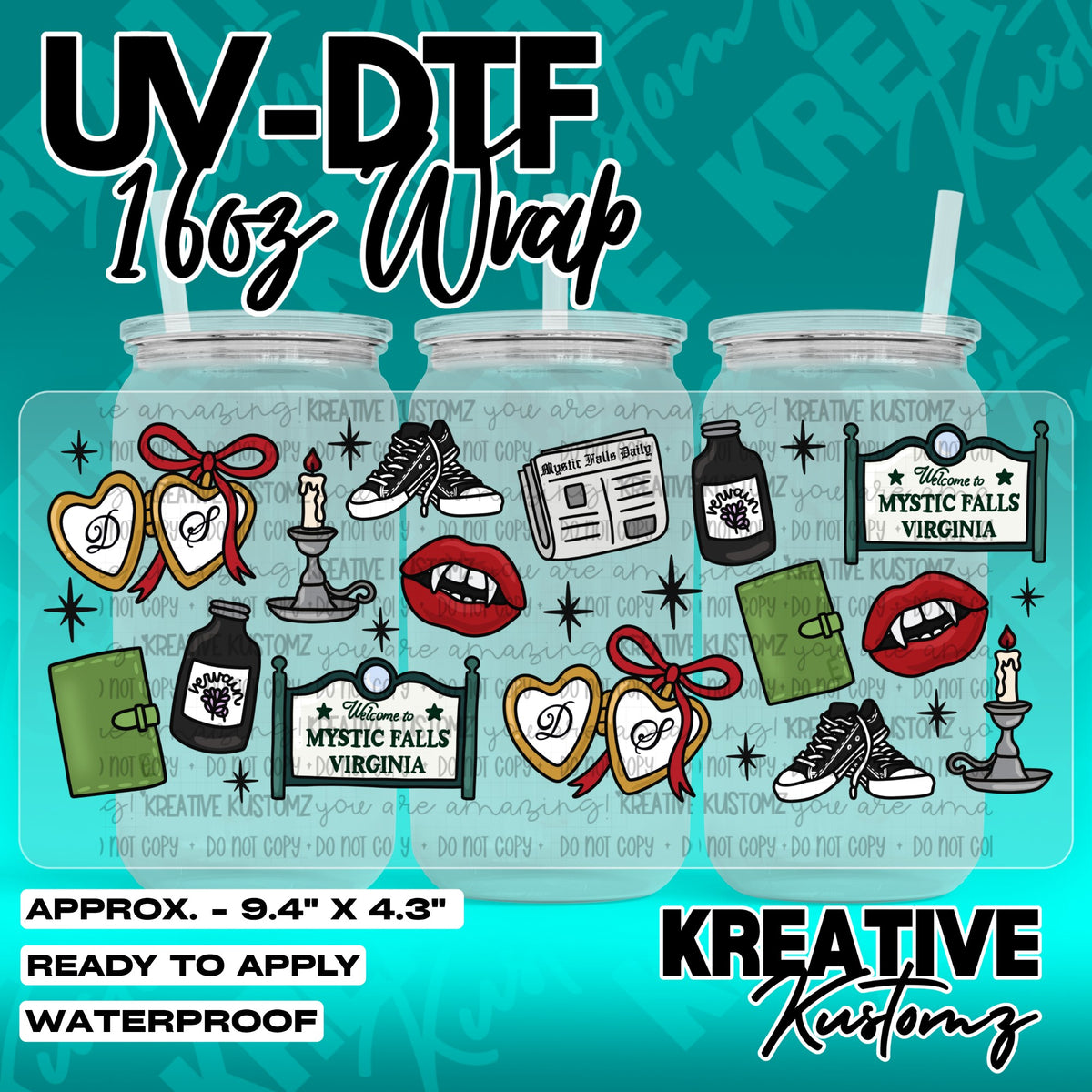 7447 | UV DTF Cup Wrap for 16oz Libbey Glass