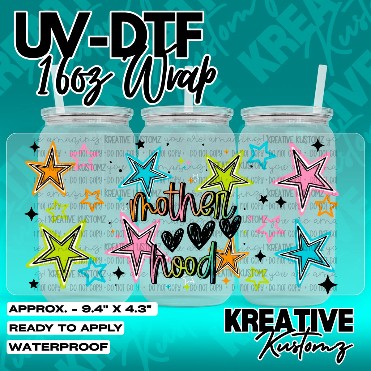 7449 | UV DTF Cup Wrap for 16oz Libbey Glass