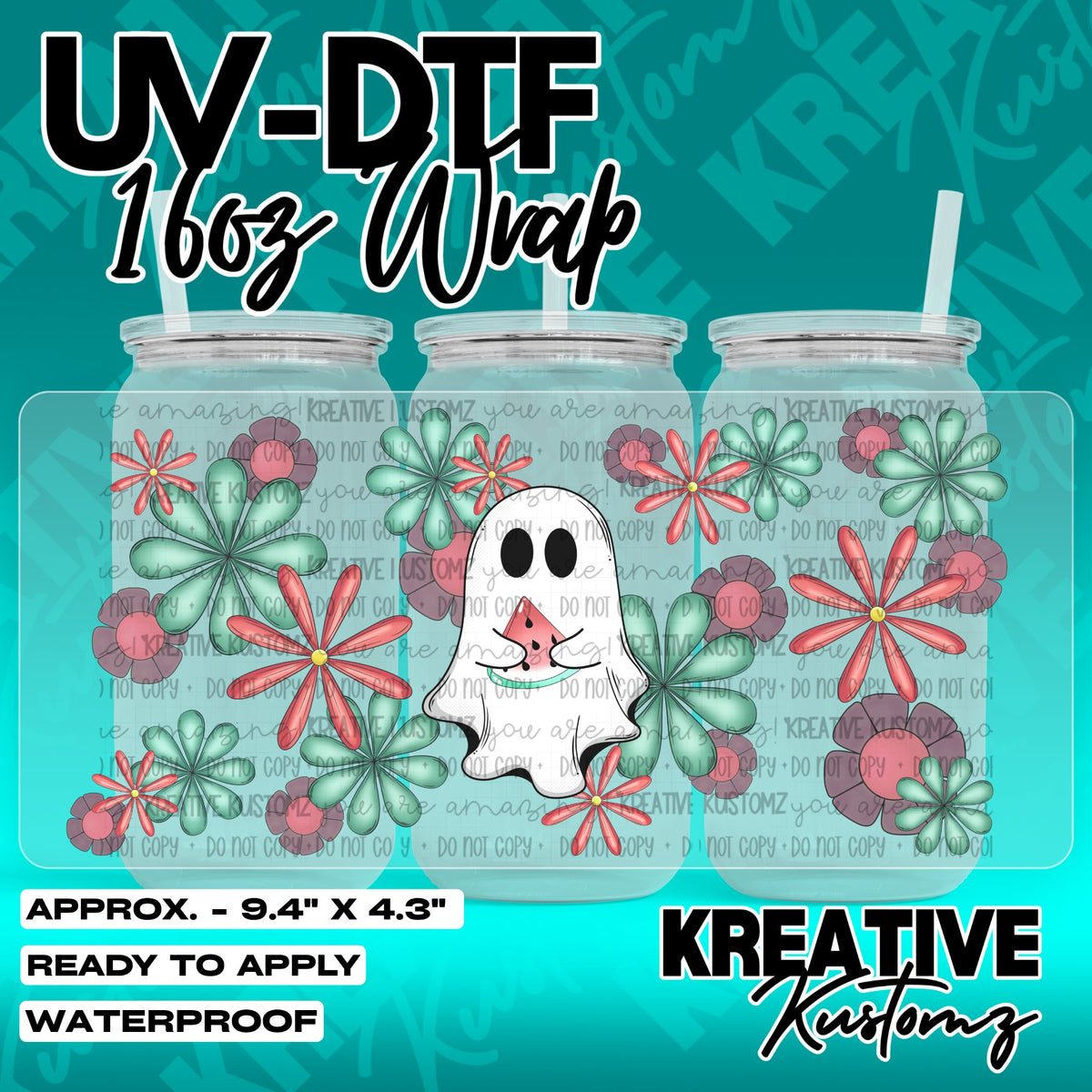 7454 | UV DTF Cup Wrap for 16oz Libbey Glass