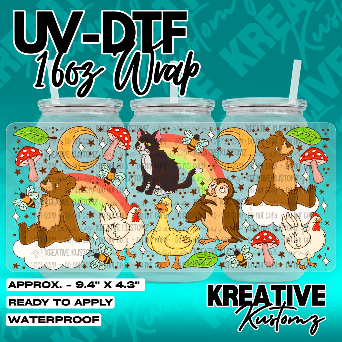 7456 | UV DTF Cup Wrap for 16oz Libbey Glass