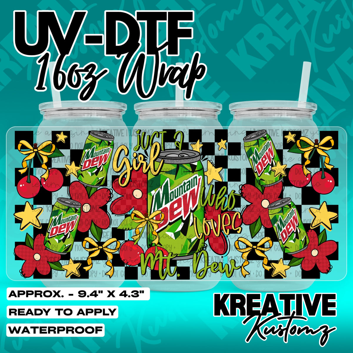 7463 | UV DTF Cup Wrap for 16oz Libbey Glass