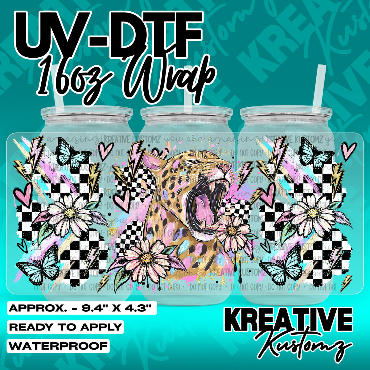 7468 | UV DTF Cup Wrap for 16oz Libbey Glass