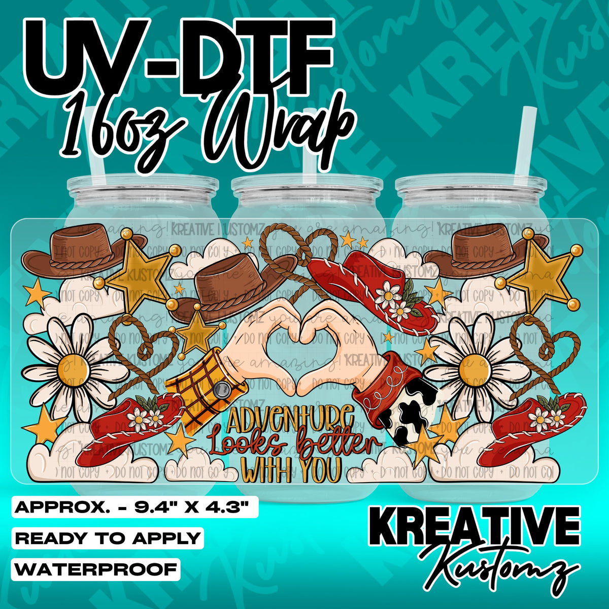 7474 | UV DTF Cup Wrap for 16oz Libbey Glass