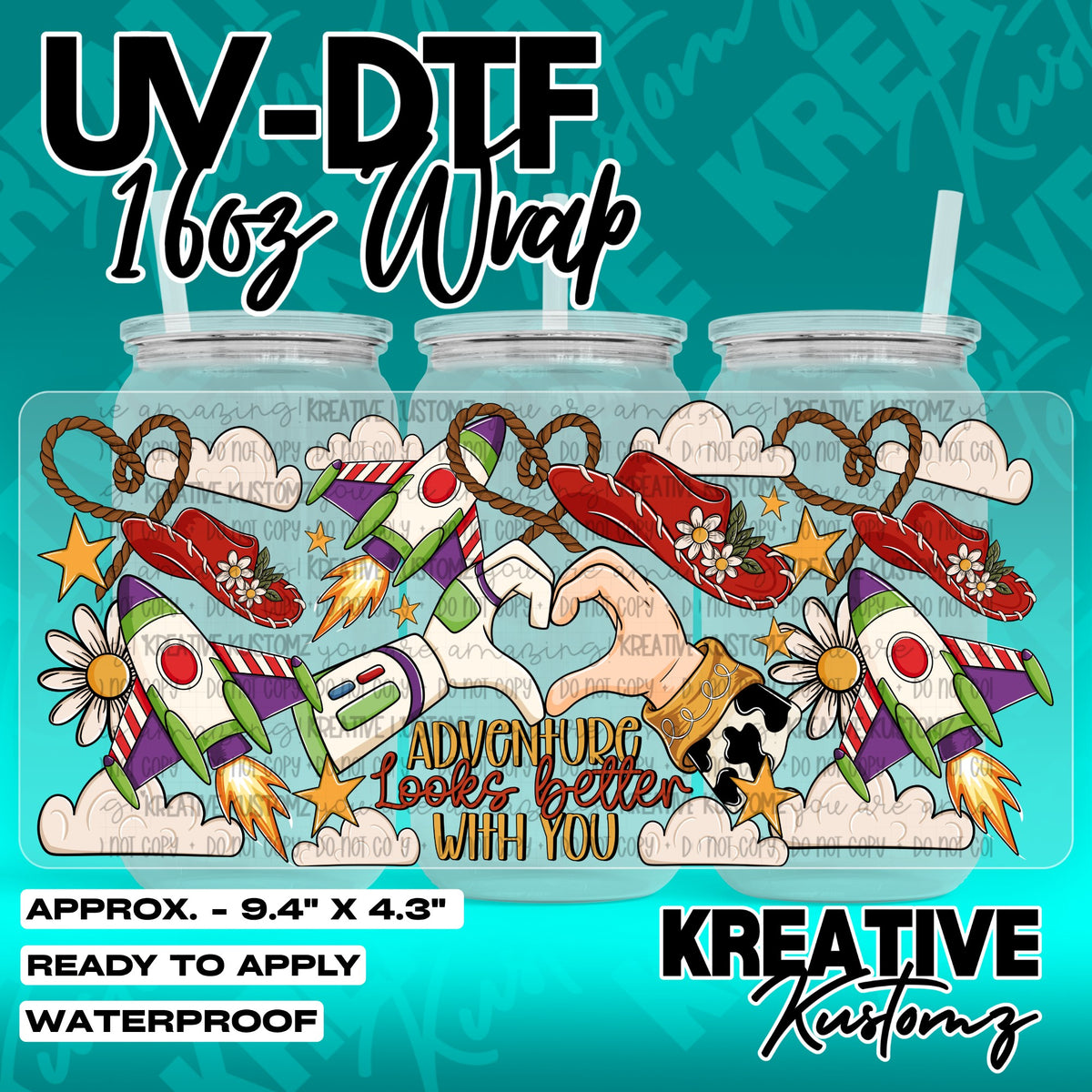 7475 | UV DTF Cup Wrap for 16oz Libbey Glass