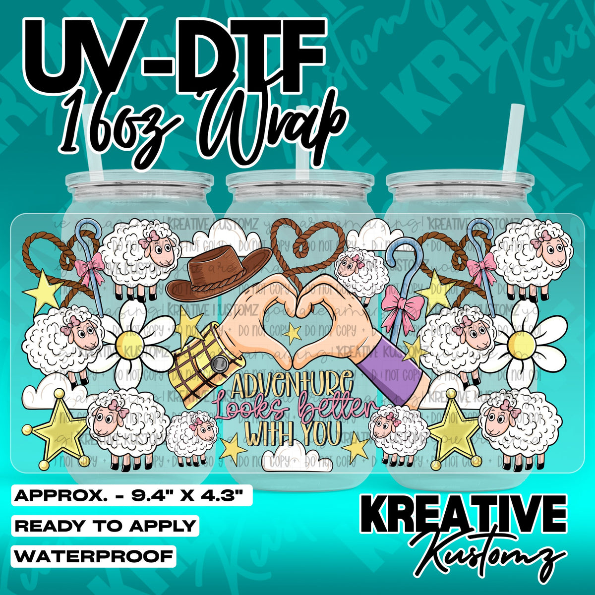 7476 | UV DTF Cup Wrap for 16oz Libbey Glass