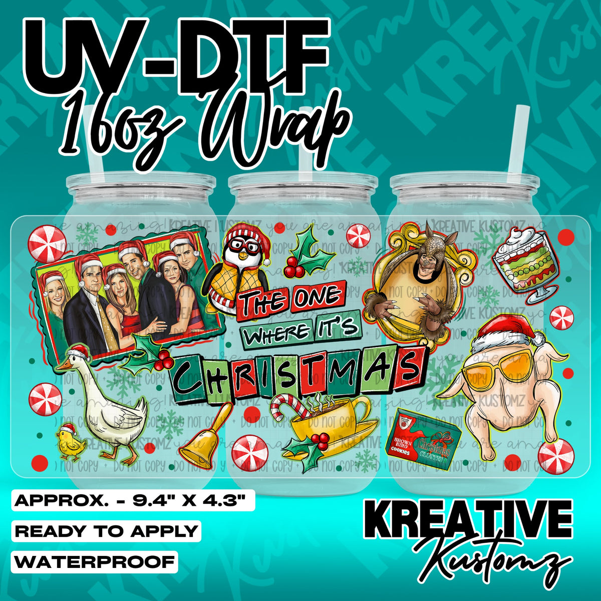 7495 | UV DTF Cup Wrap for 16oz Libbey Glass