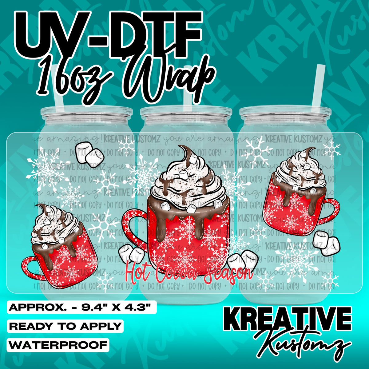 7496 | UV DTF Cup Wrap for 16oz Libbey Glass
