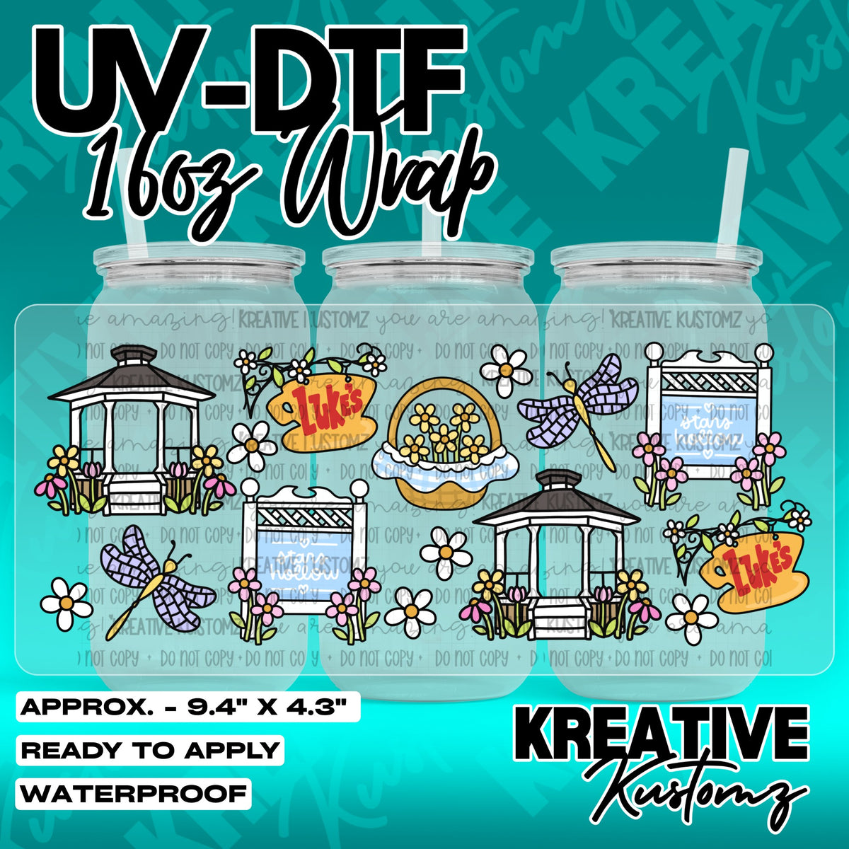 7499 | UV DTF Cup Wrap for 16oz Libbey Glass
