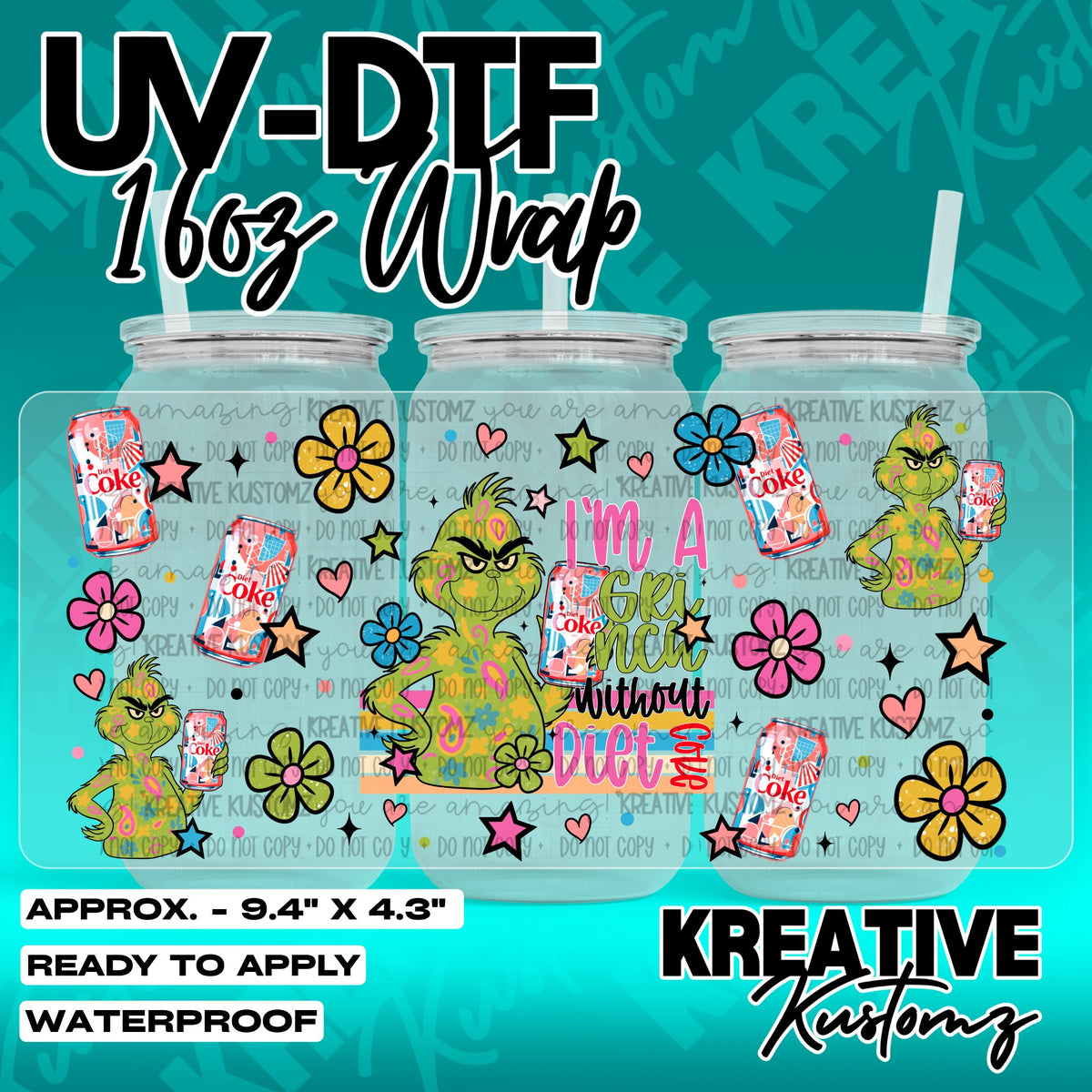 7501 | UV DTF Cup Wrap for 16oz Libbey Glass