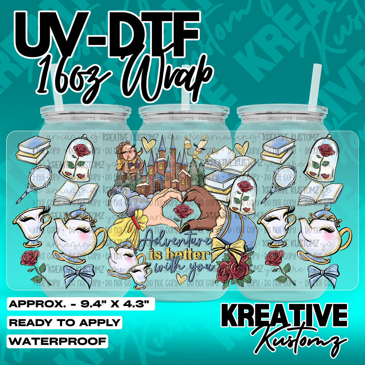 7503 | UV DTF Cup Wrap for 16oz Libbey Glass