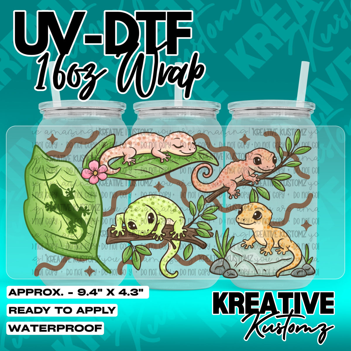 7509 | UV DTF Cup Wrap for 16oz Libbey Glass