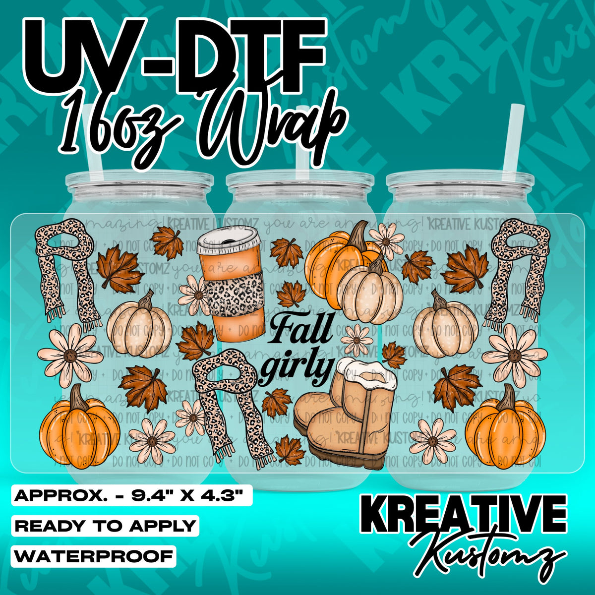 7512 | UV DTF Cup Wrap for 16oz Libbey Glass