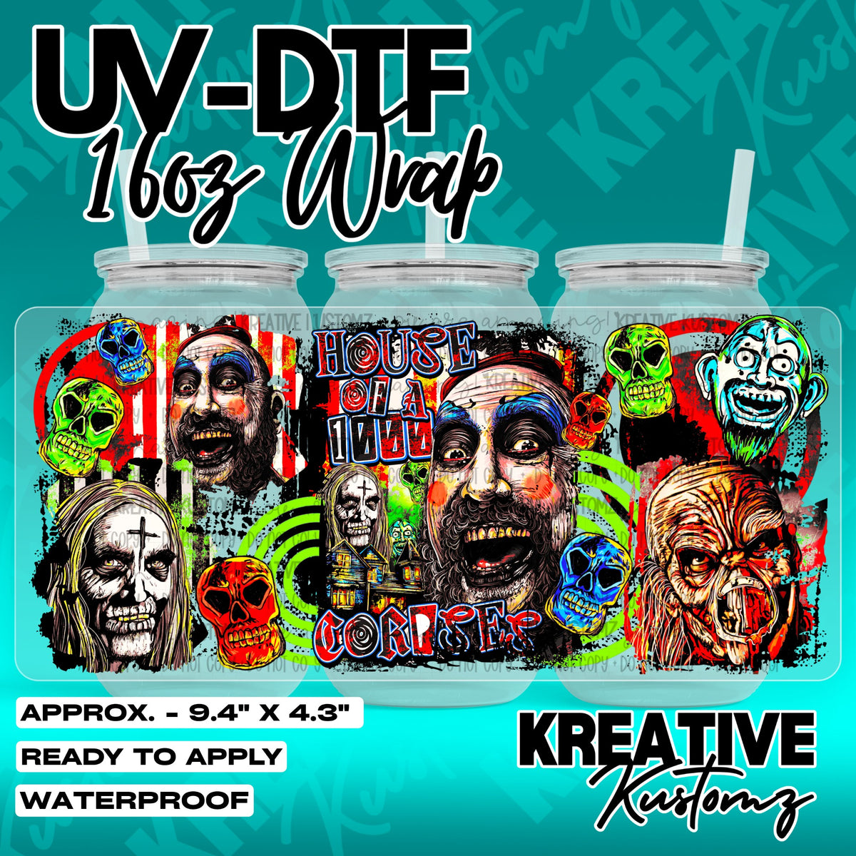 7546 | UV DTF Cup Wrap for 16oz Libbey Glass