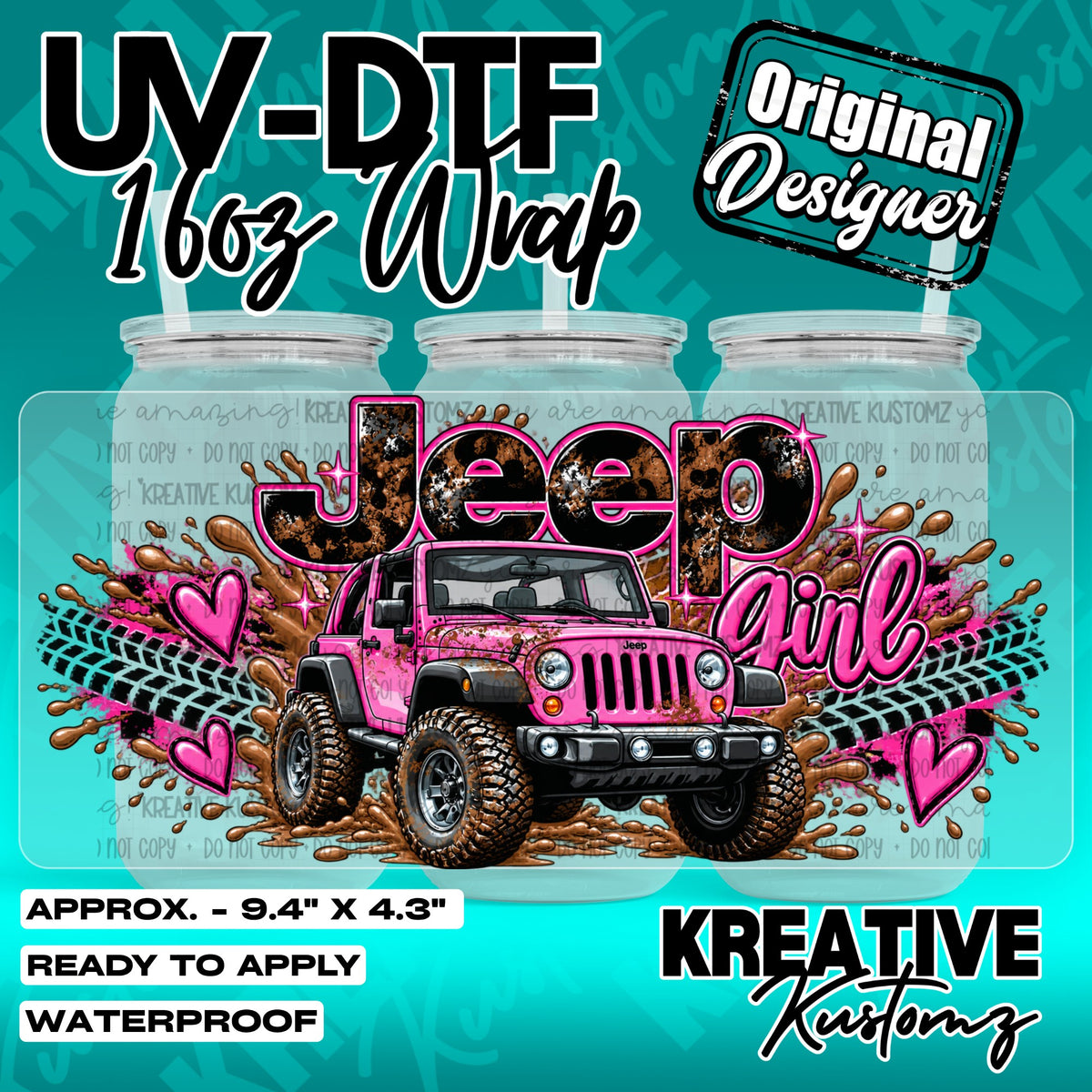 7576 | UV DTF Cup Wrap for 16oz Libbey Glass