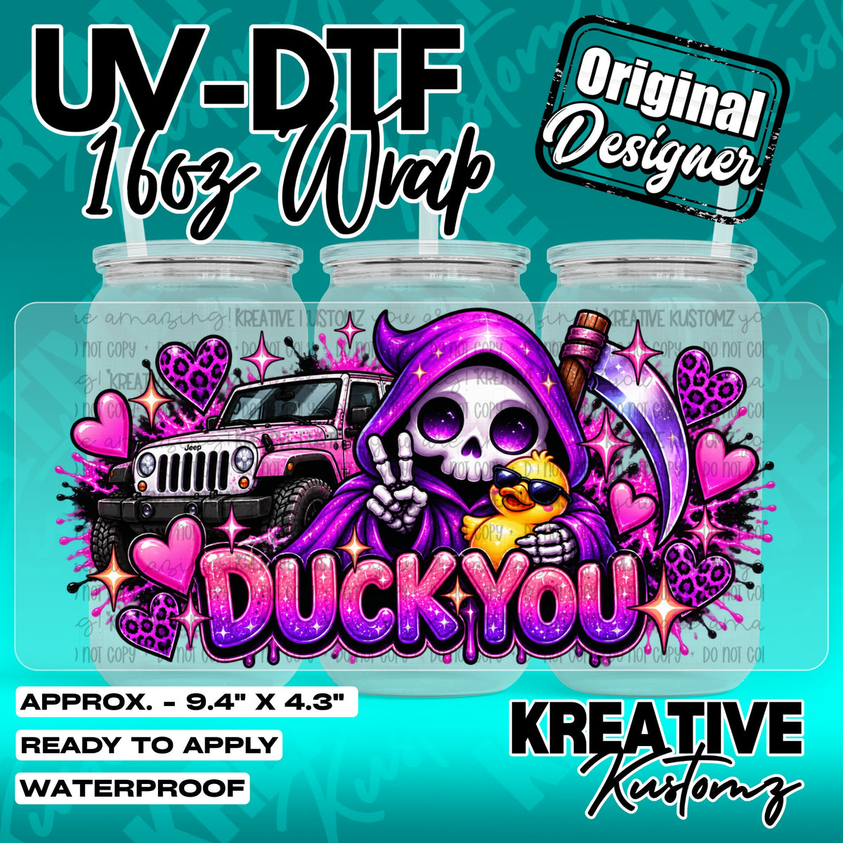7577 | UV DTF Cup Wrap for 16oz Libbey Glass