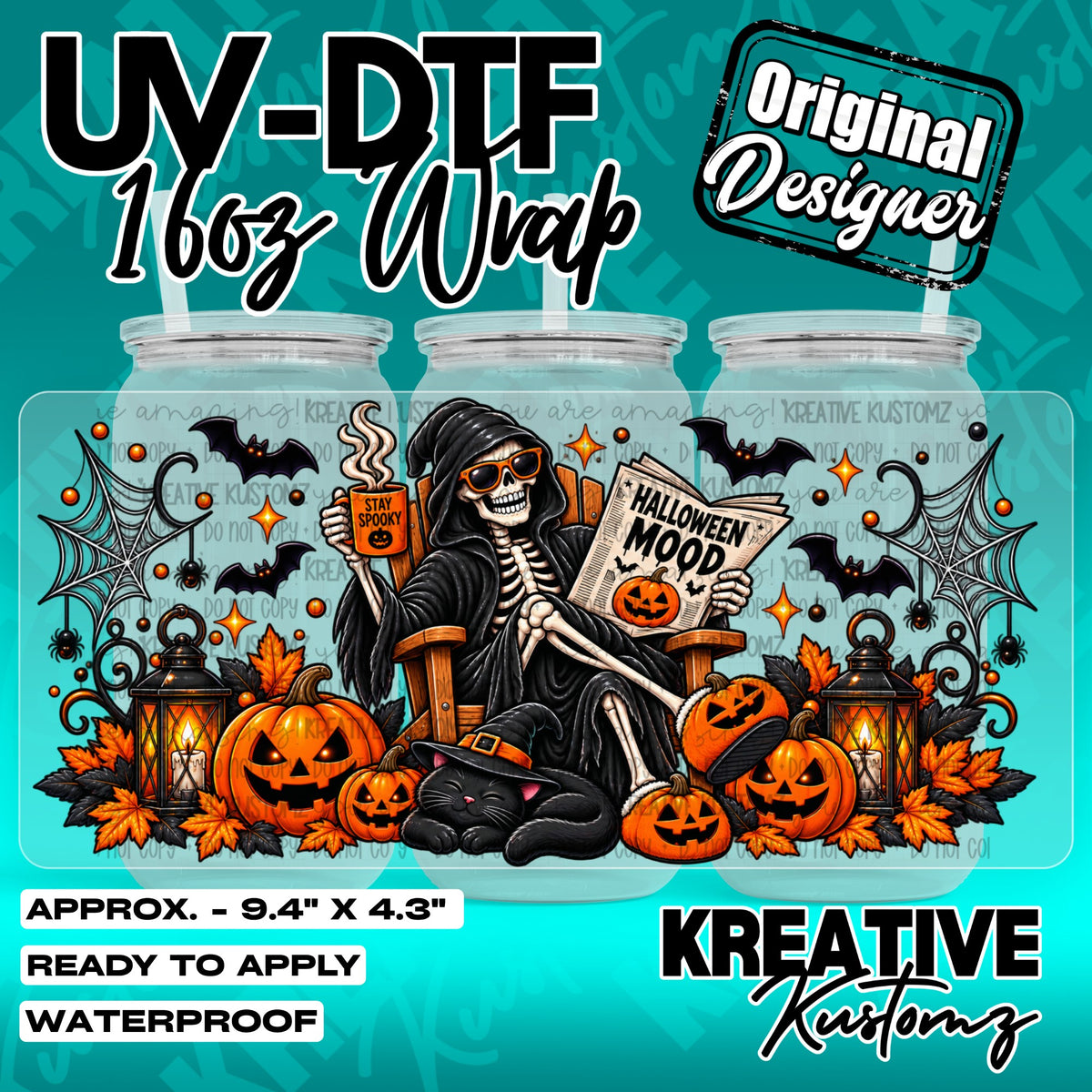 7592 | UV DTF Cup Wrap for 16oz Libbey Glass