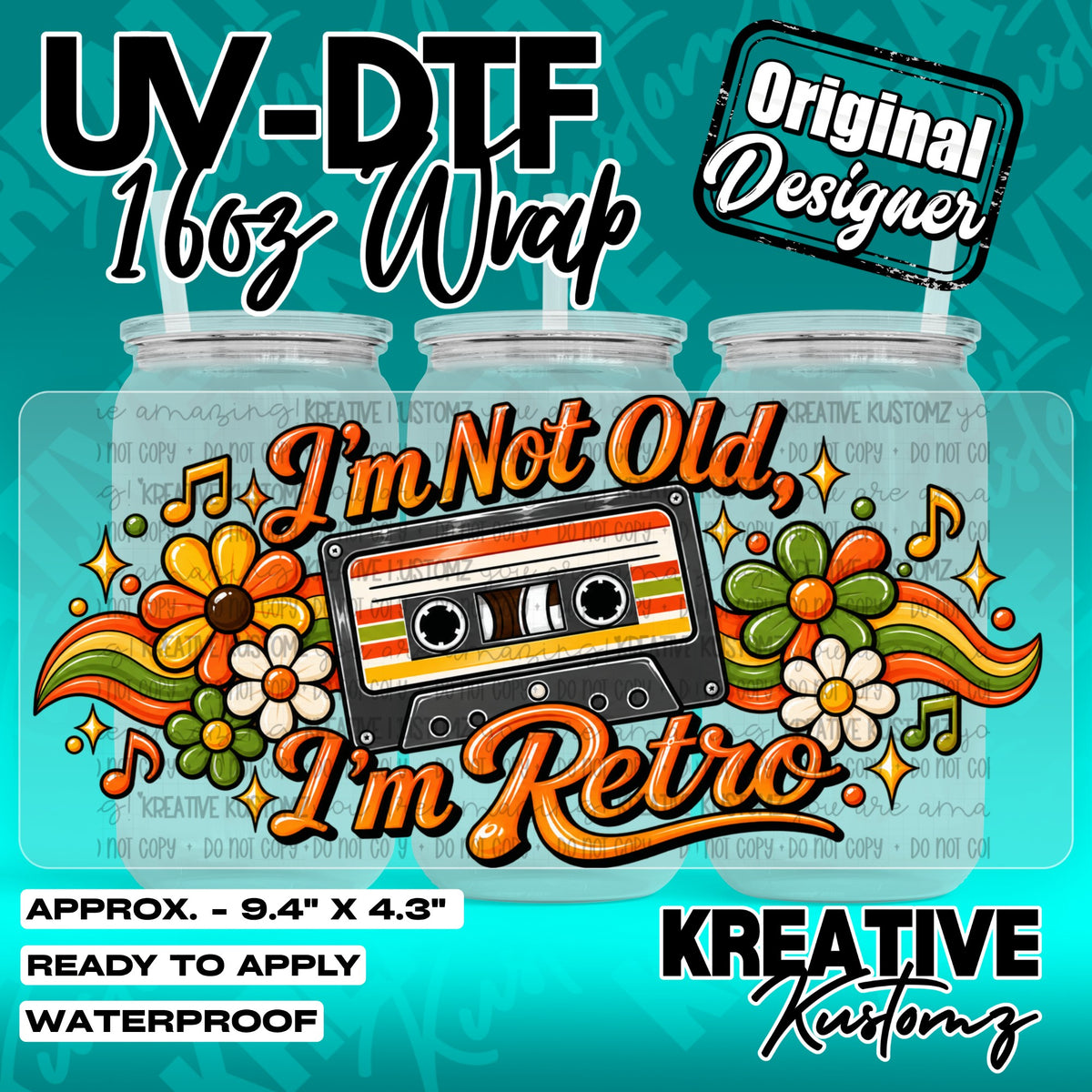 7612 | UV DTF Cup Wrap for 16oz Libbey Glass