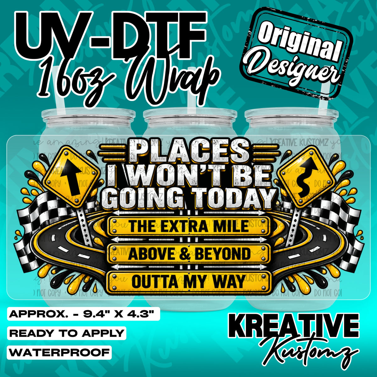 7615 | UV DTF Cup Wrap for 16oz Libbey Glass