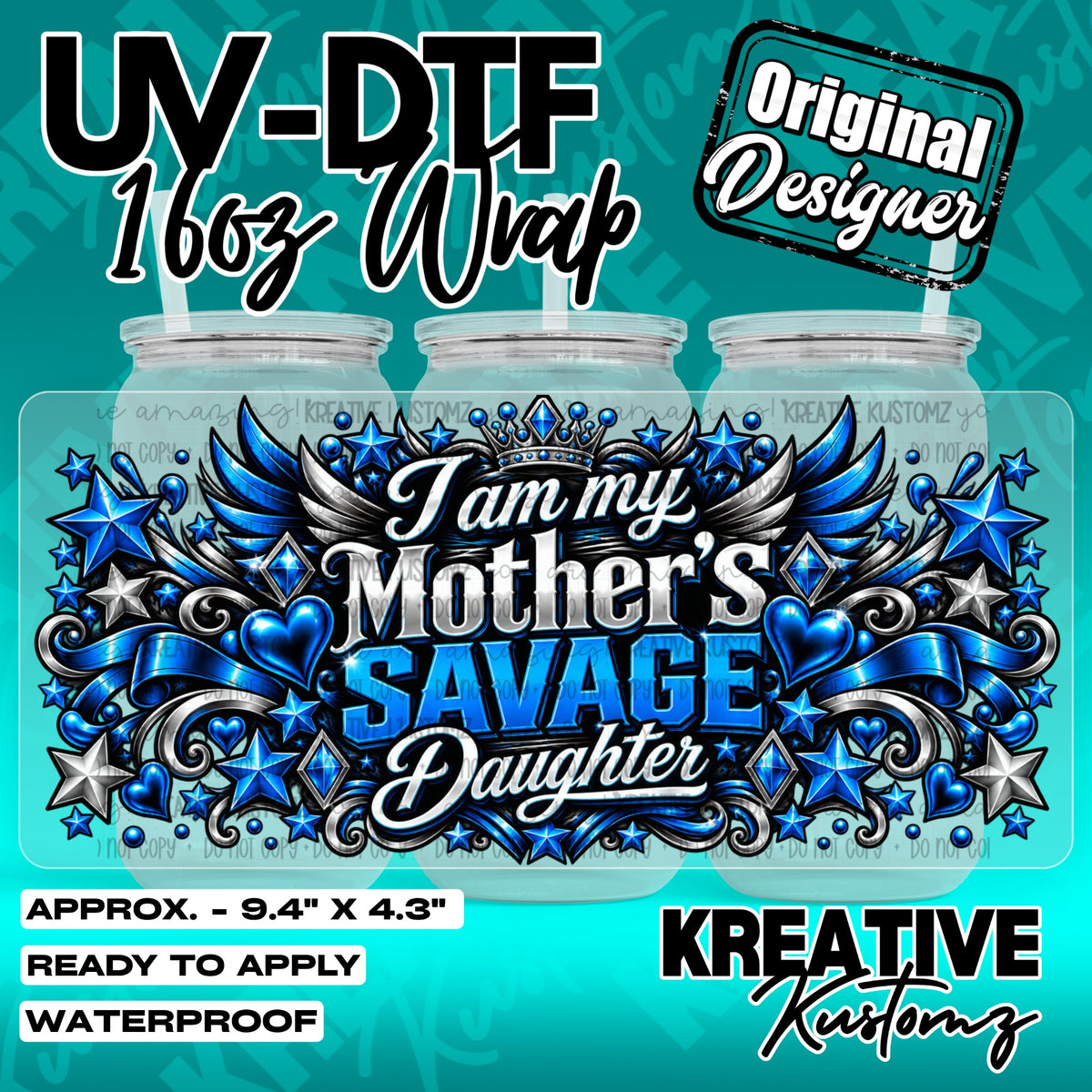 7620 | UV DTF Cup Wrap for 16oz Libbey Glass