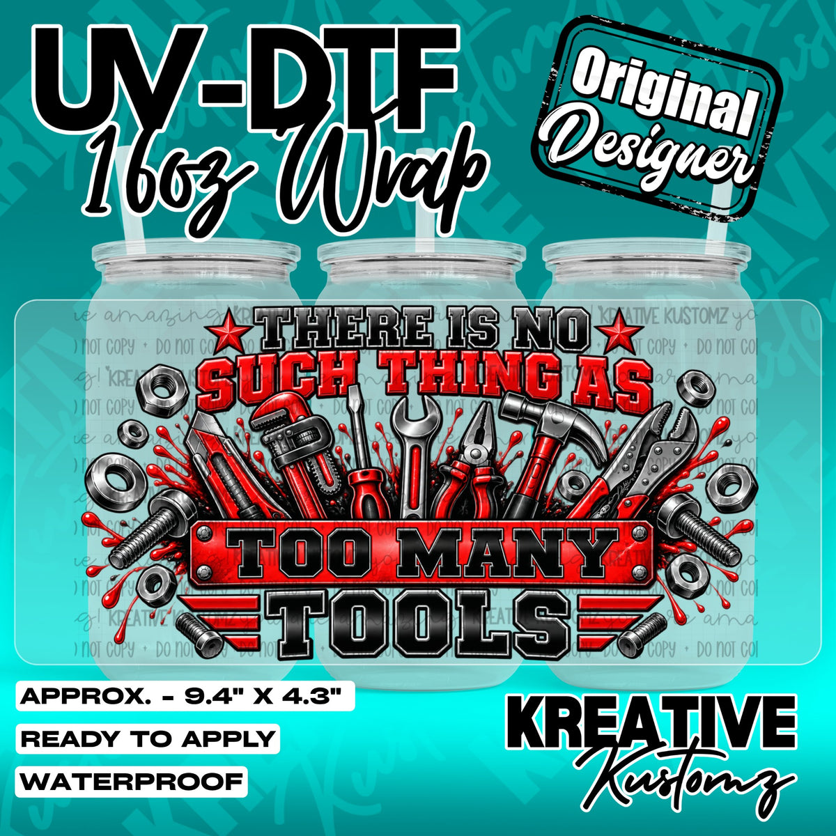 7622 | UV DTF Cup Wrap for 16oz Libbey Glass