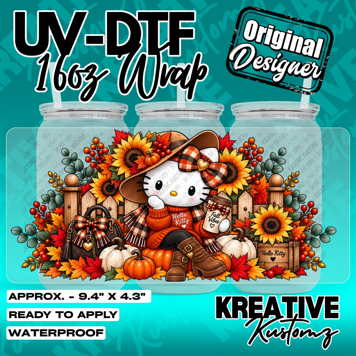 7631 | UV DTF Cup Wrap for 16oz Libbey Glass