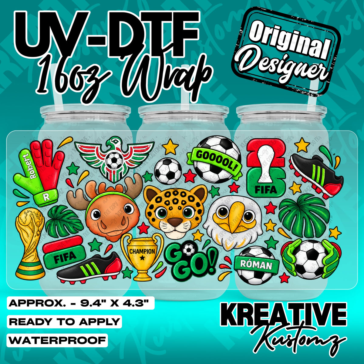 7639 | UV DTF Cup Wrap for 16oz Libbey Glass