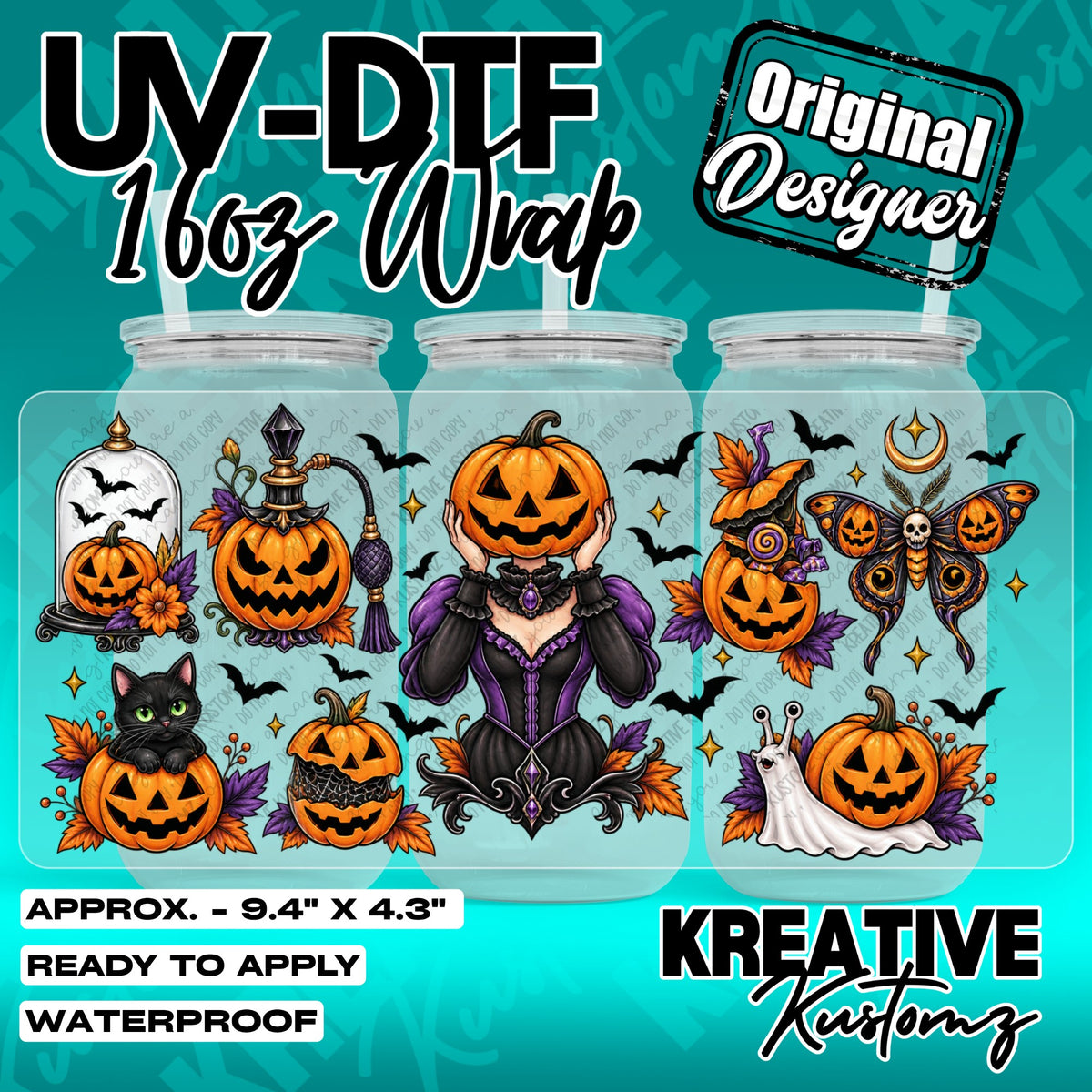 7649 | UV DTF Cup Wrap for 16oz Libbey Glass