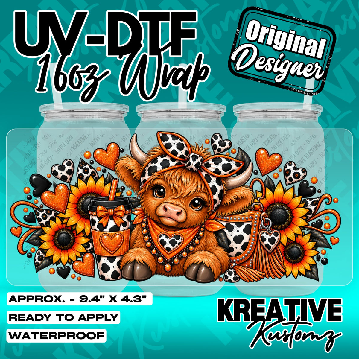 7653 | UV DTF Cup Wrap for 16oz Libbey Glass