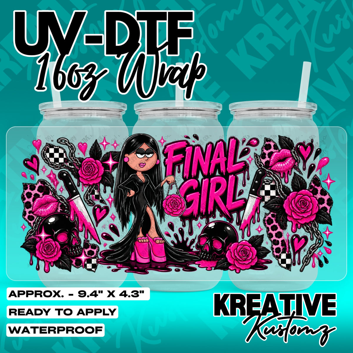 7666 | UV DTF Cup Wrap for 16oz Libbey Glass
