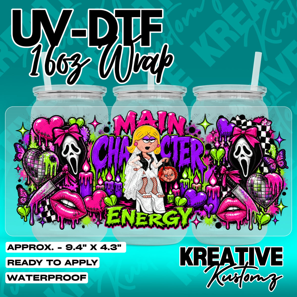 7681 | UV DTF Cup Wrap for 16oz Libbey Glass