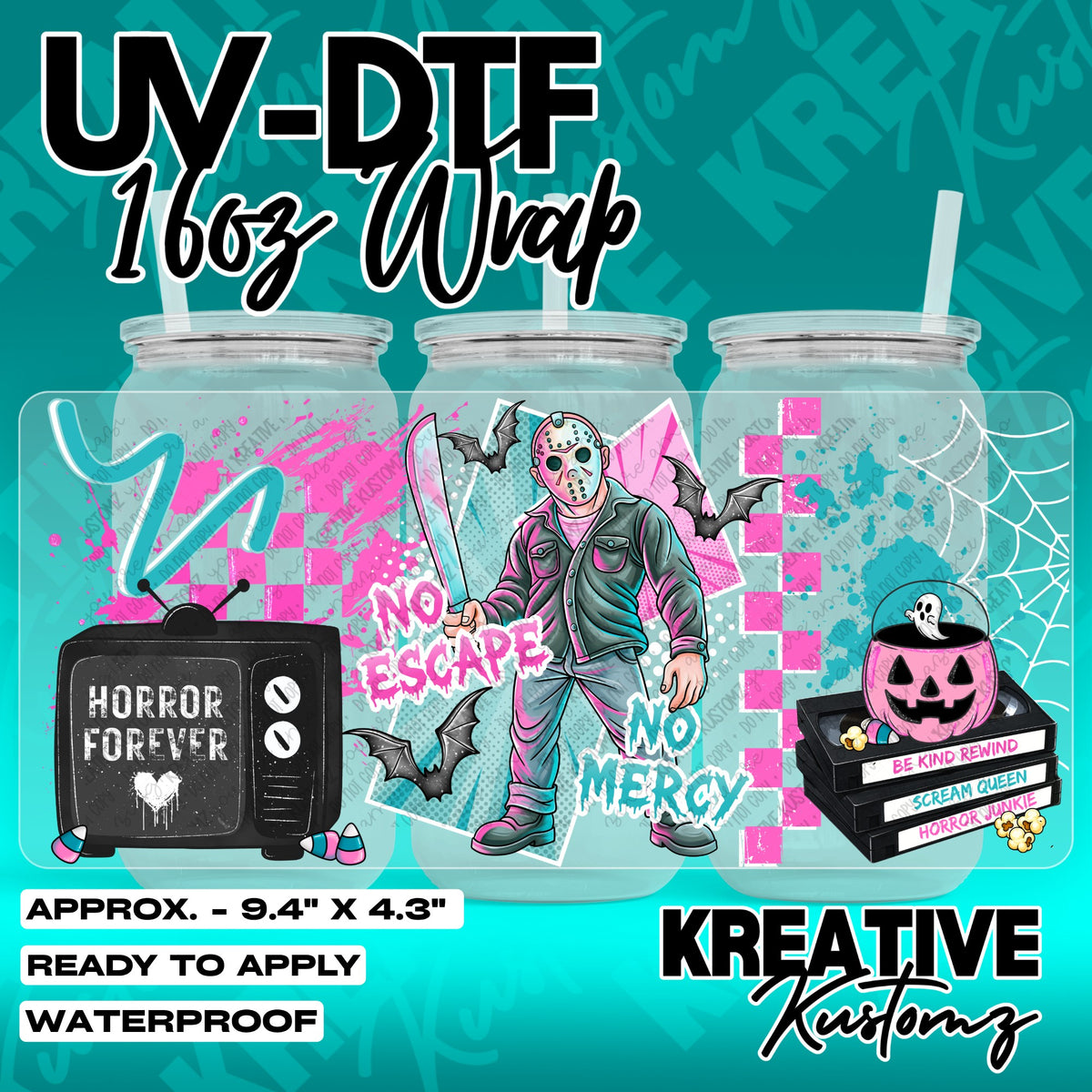 7709 | UV DTF Cup Wrap for 16oz Libbey Glass
