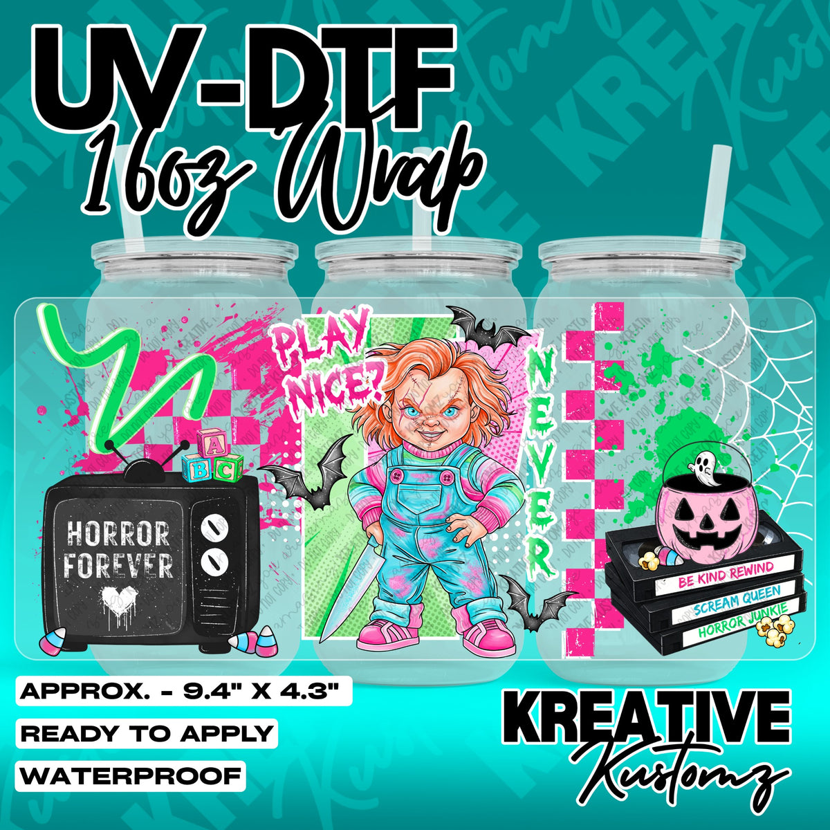 7712 | UV DTF Cup Wrap for 16oz Libbey Glass