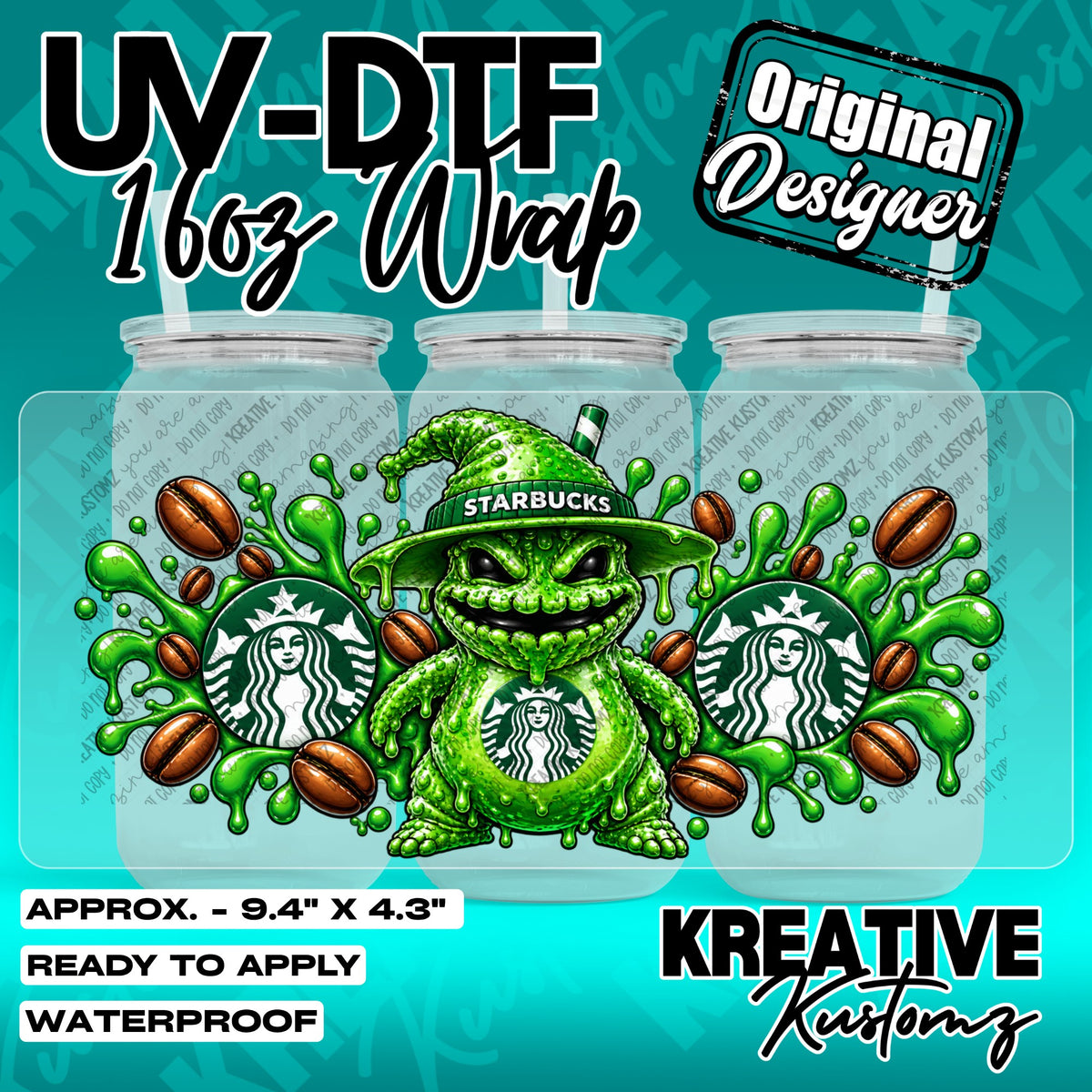 7728 | UV DTF Cup Wrap for 16oz Libbey Glass