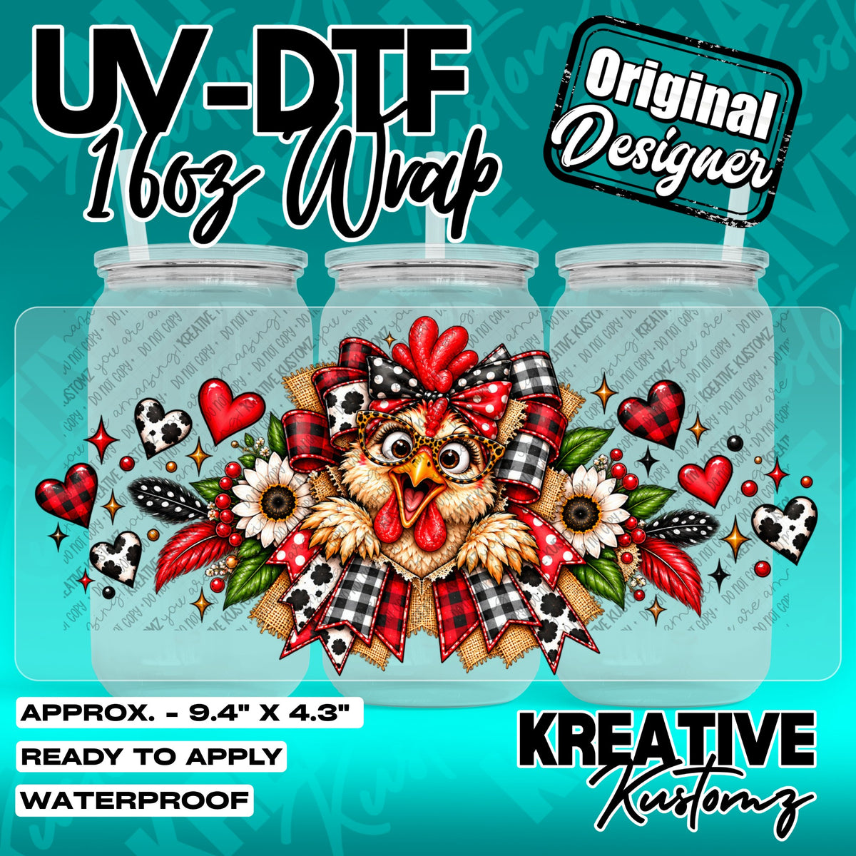 7731 | UV DTF Cup Wrap for 16oz Libbey Glass