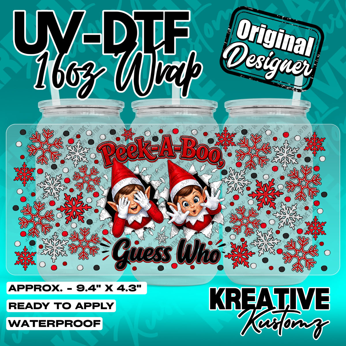 7737 | UV DTF Cup Wrap for 16oz Libbey Glass