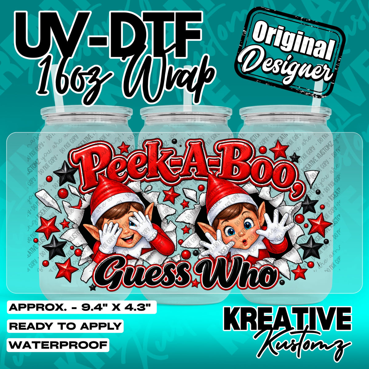 7739 | UV DTF Cup Wrap for 16oz Libbey Glass
