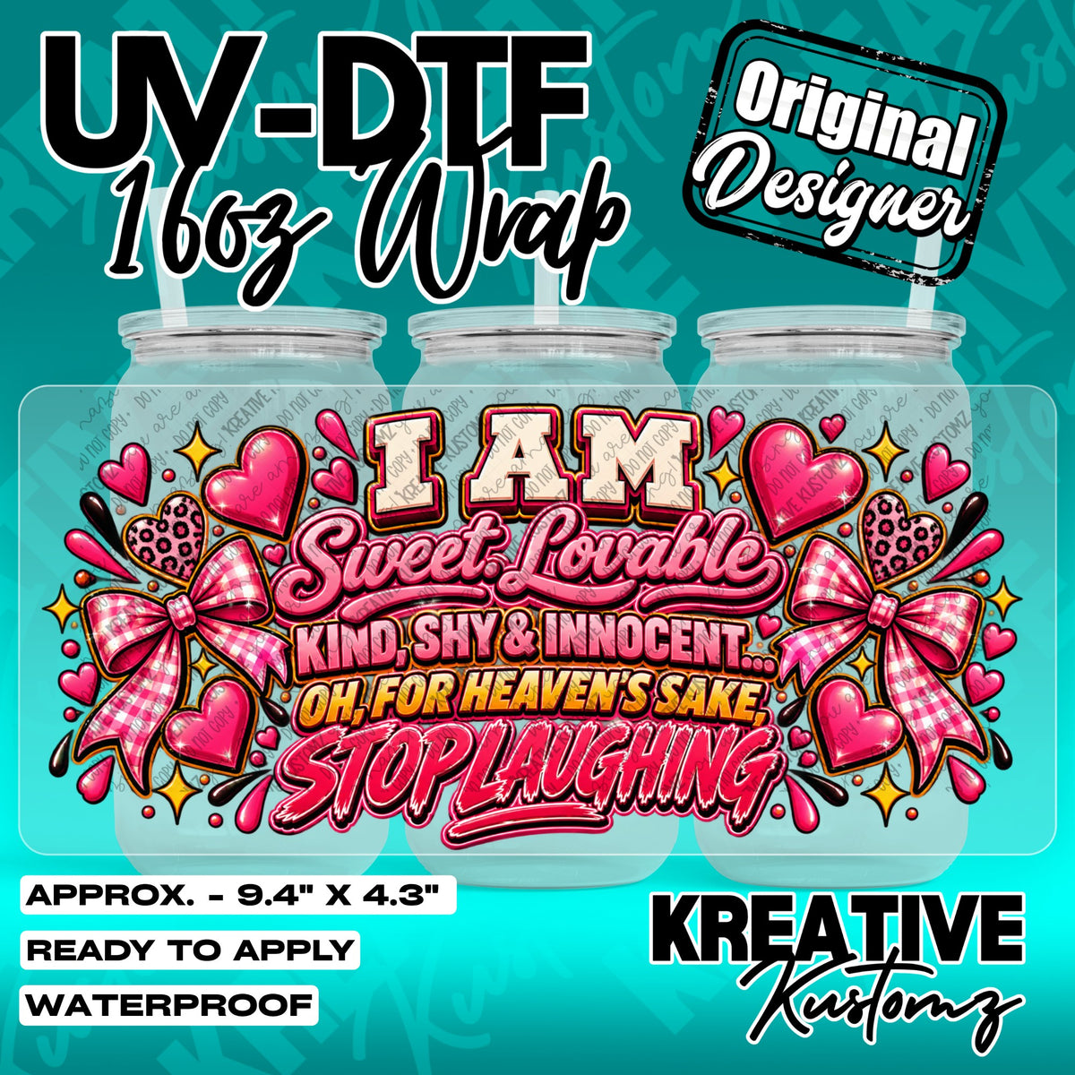 7750 | UV DTF Cup Wrap for 16oz Libbey Glass