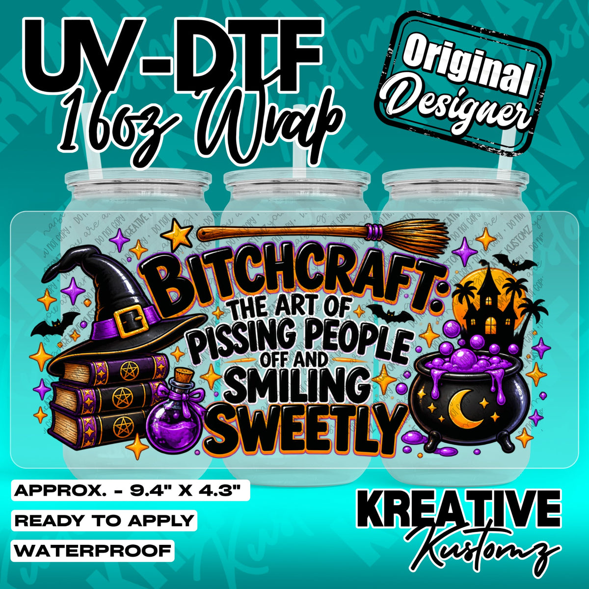 7757 | UV DTF Cup Wrap for 16oz Libbey Glass