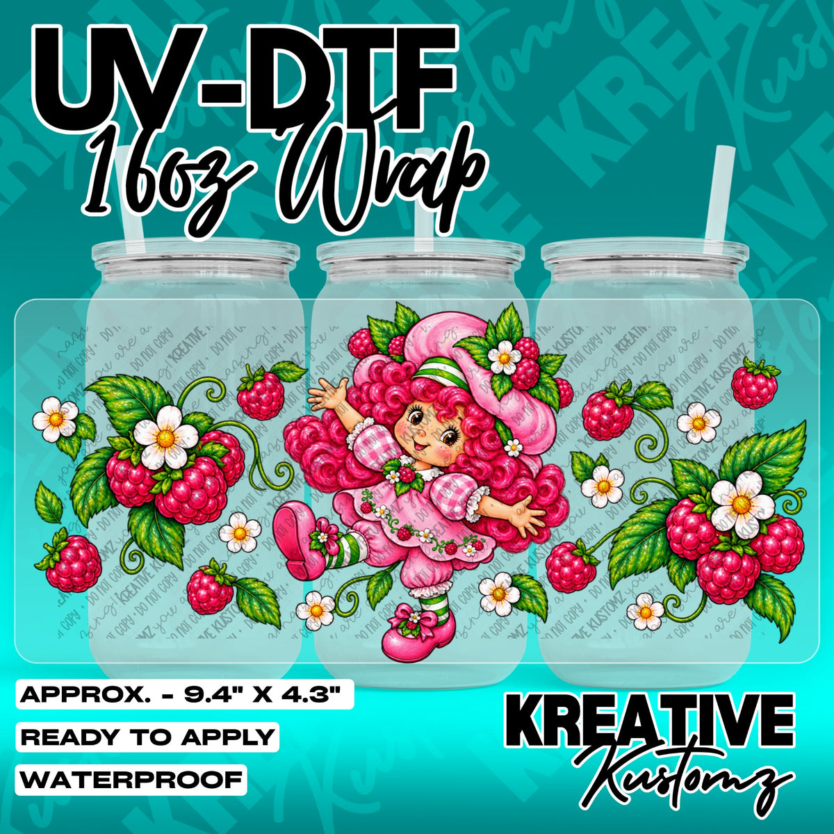 7770 | UV DTF Cup Wrap for 16oz Libbey Glass