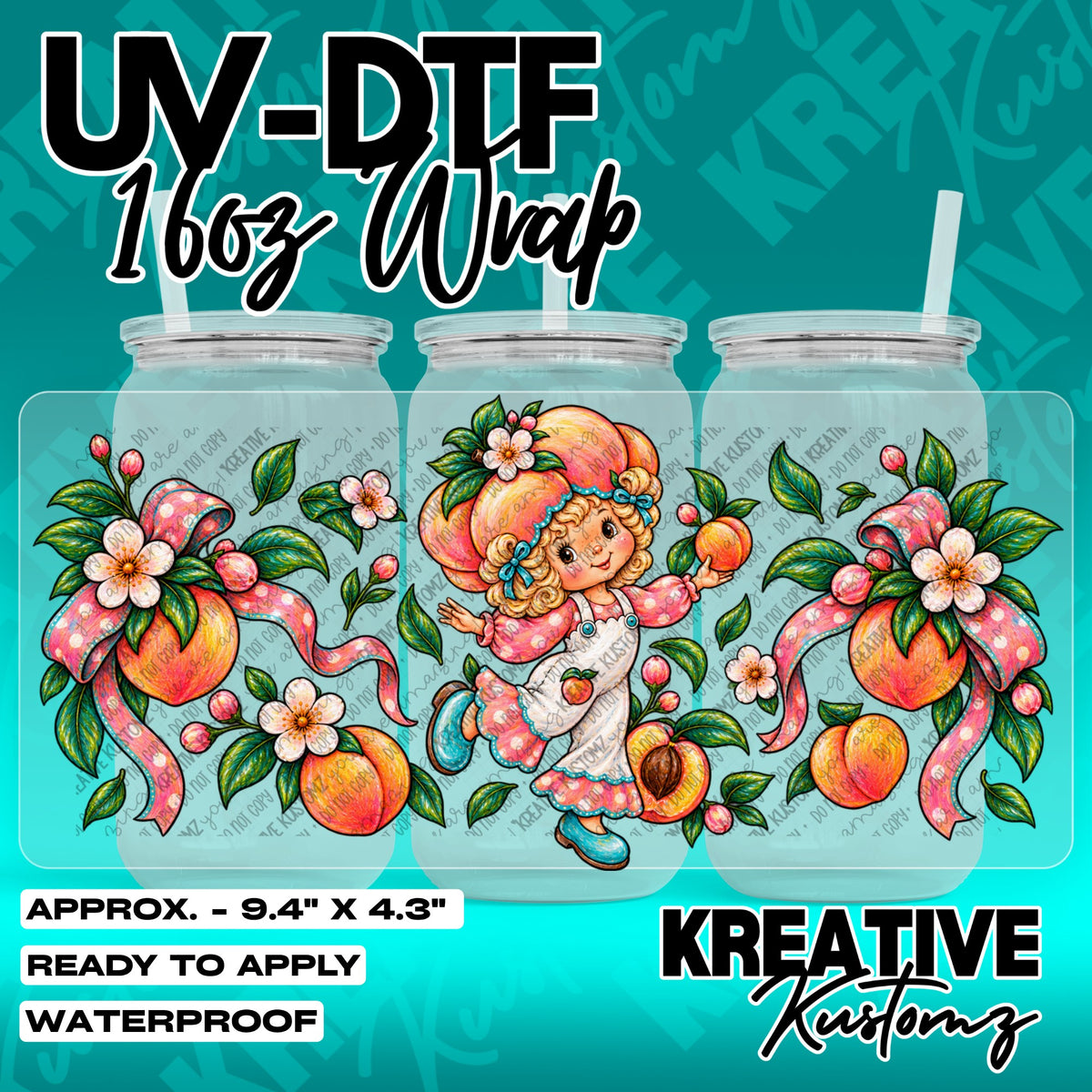 7775 | UV DTF Cup Wrap for 16oz Libbey Glass