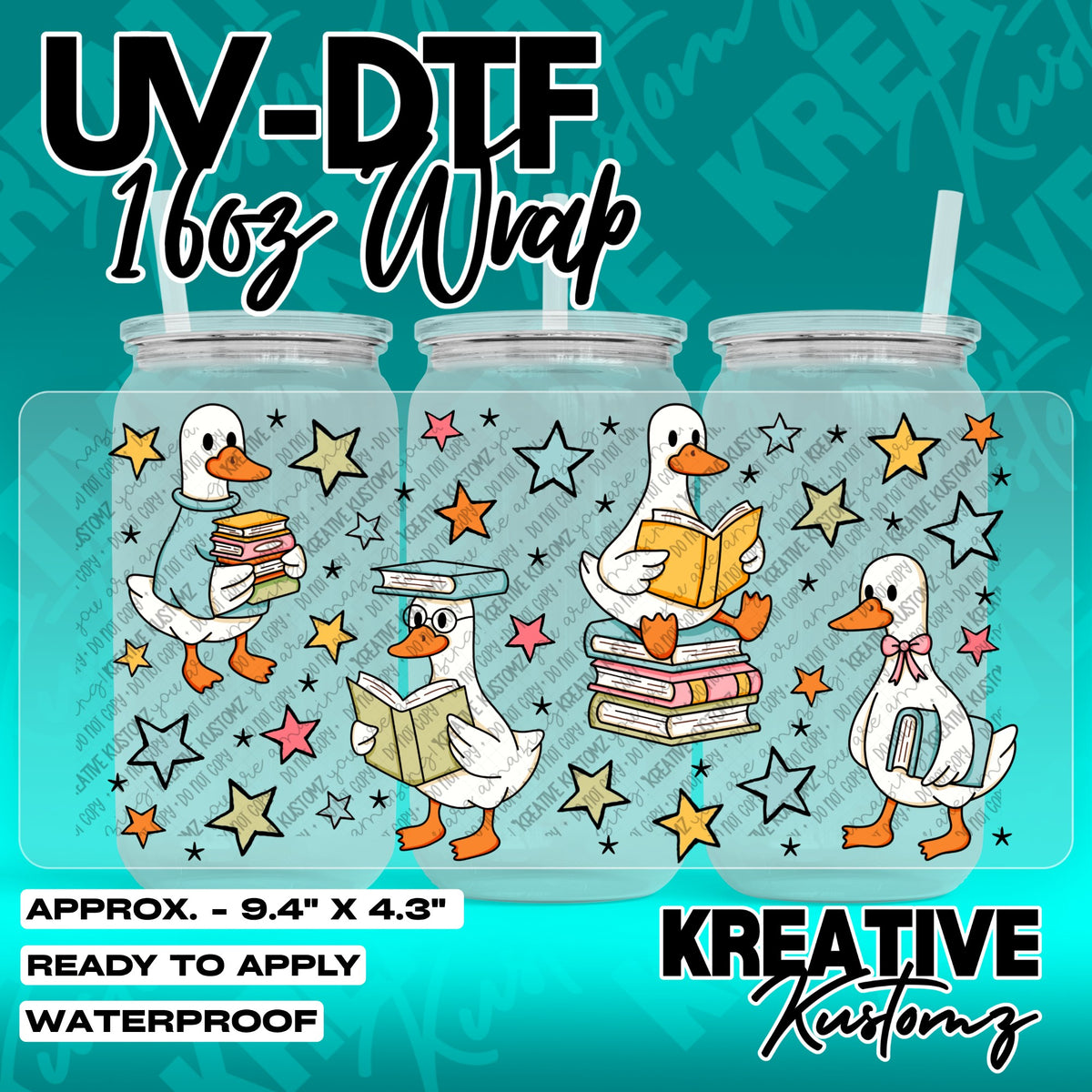 7780 | UV DTF Cup Wrap for 16oz Libbey Glass