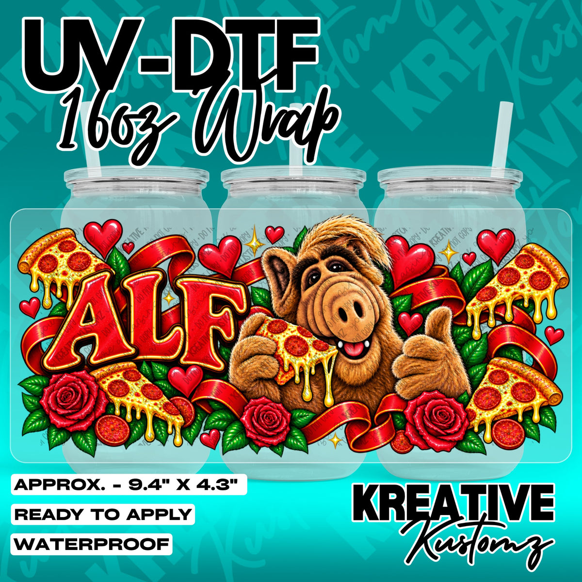 7791 | UV DTF Cup Wrap for 16oz Libbey Glass