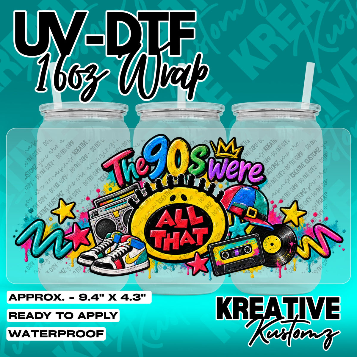 7792 | UV DTF Cup Wrap for 16oz Libbey Glass