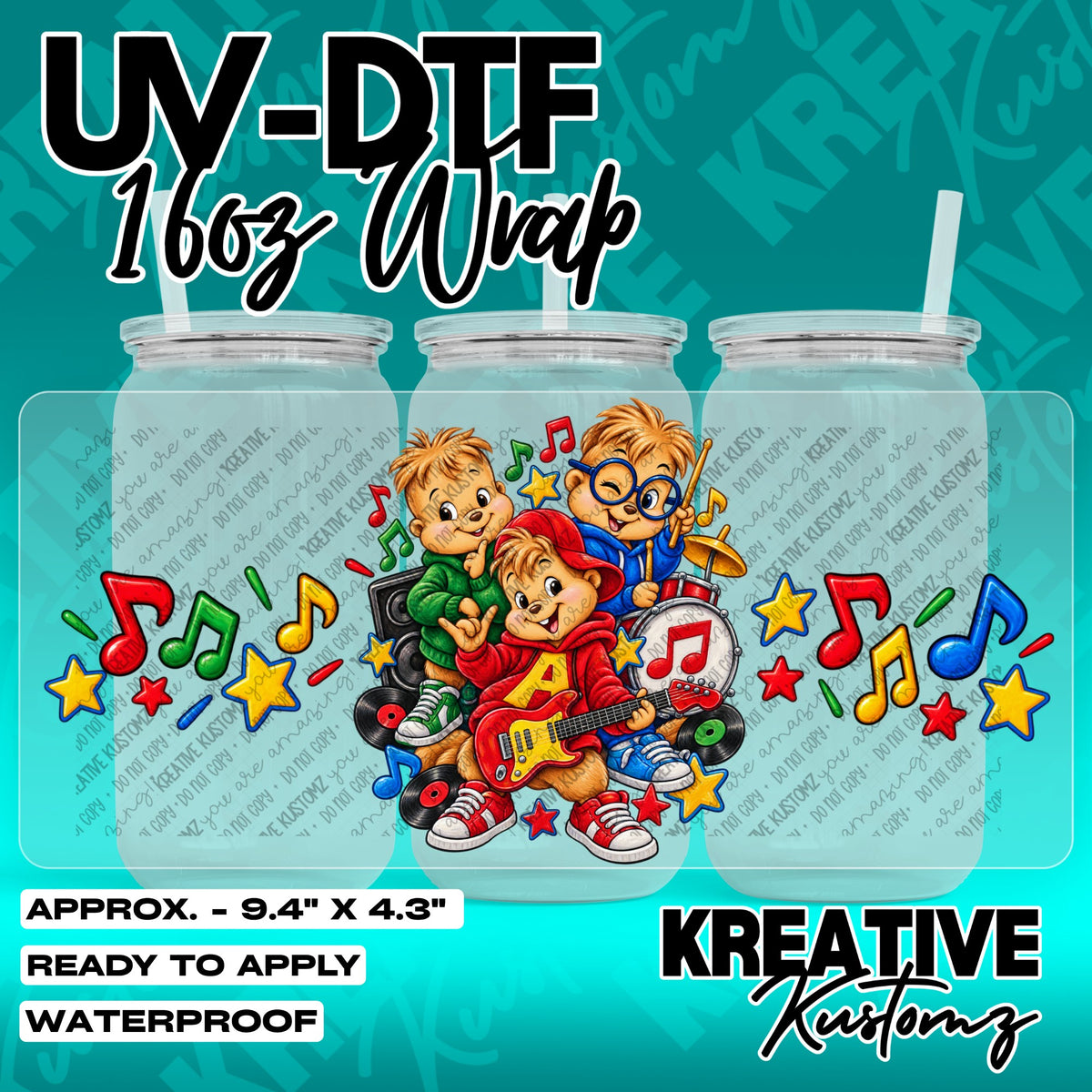 7793 | UV DTF Cup Wrap for 16oz Libbey Glass