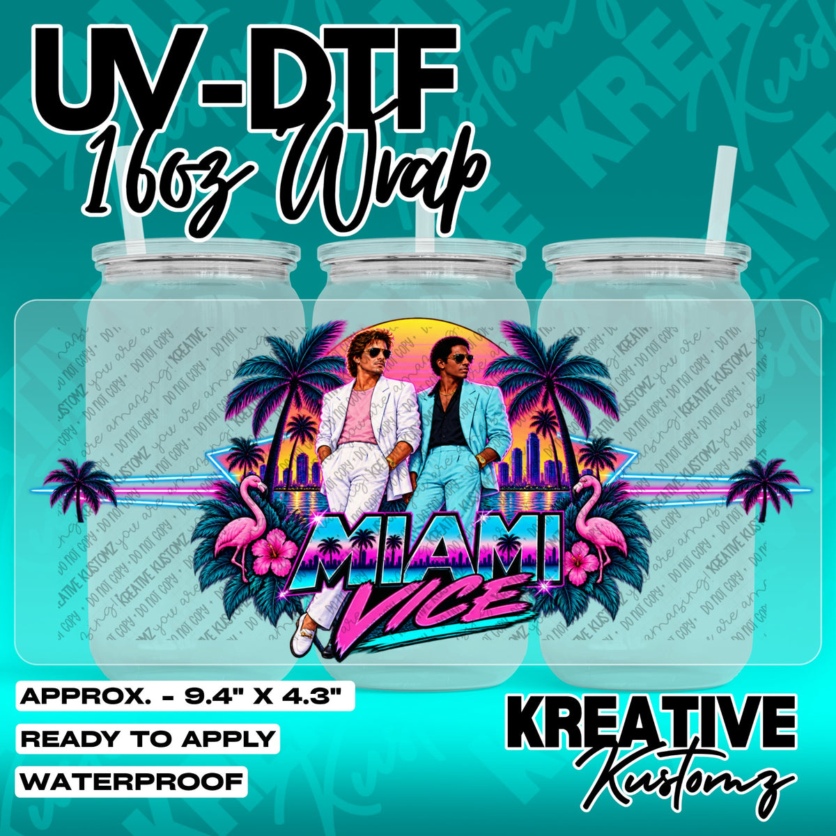 7796 | UV DTF Cup Wrap for 16oz Libbey Glass