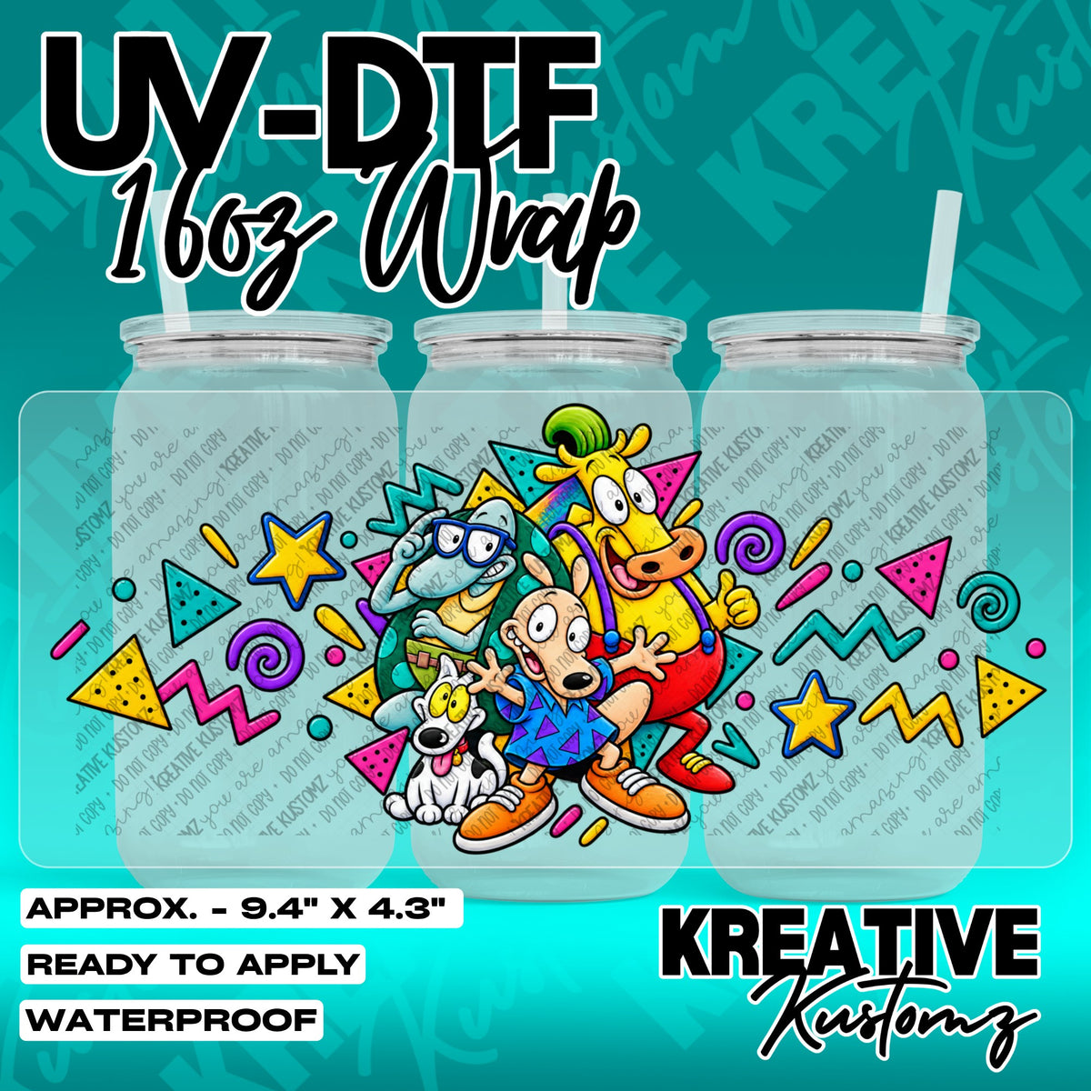 7797 | UV DTF Cup Wrap for 16oz Libbey Glass