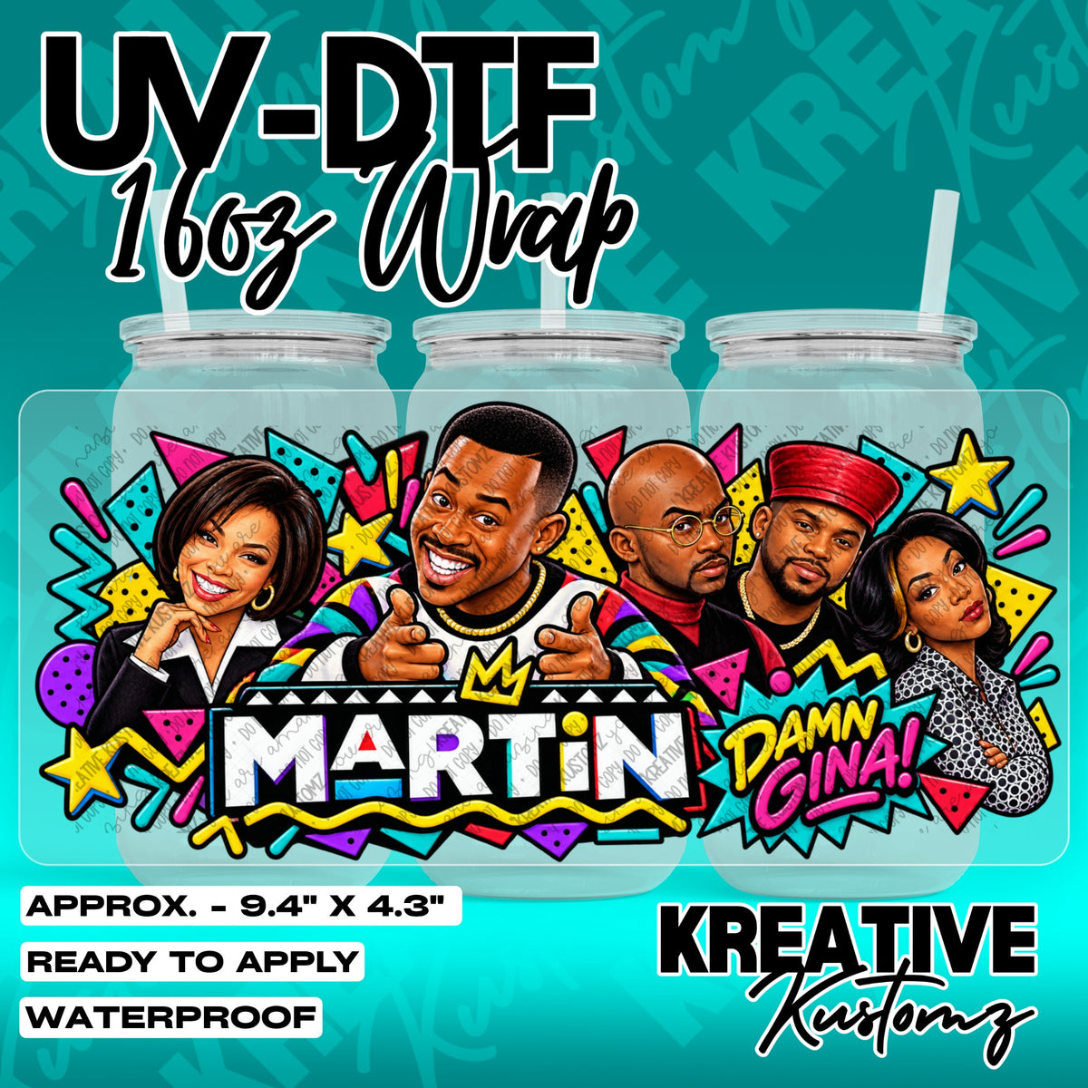 7798 | UV DTF Cup Wrap for 16oz Libbey Glass
