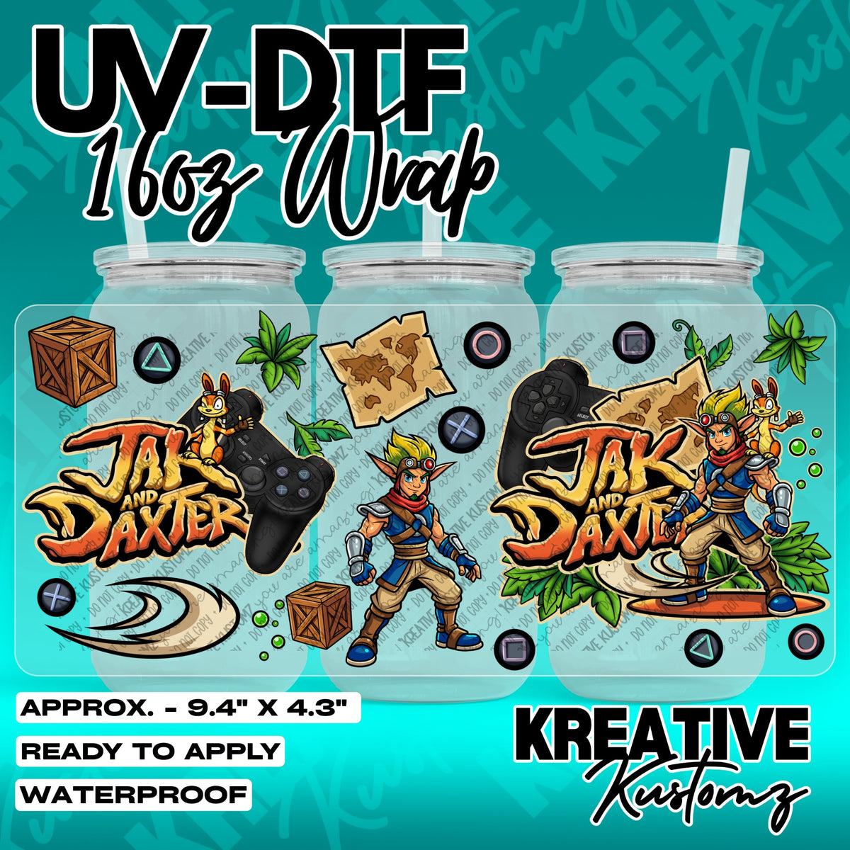 7809 | UV DTF Cup Wrap for 16oz Libbey Glass