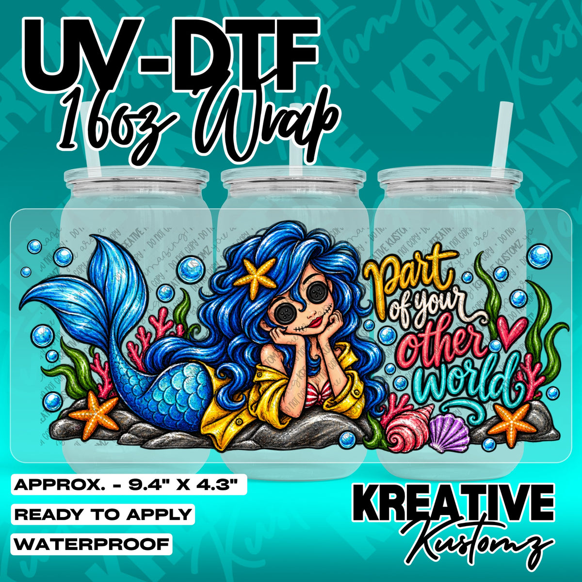 7822 | UV DTF Cup Wrap for 16oz Libbey Glass