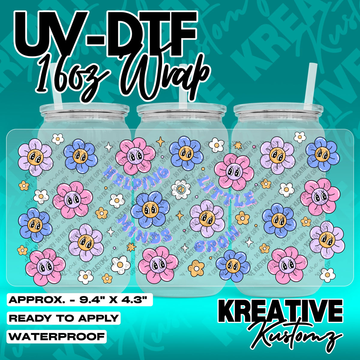 7837 | UV DTF Cup Wrap for 16oz Libbey Glass